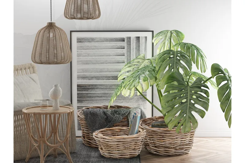 Epinal Kurvsett - Grå - Oppbevaring - Oppbevaring til småting - Kurver - Flettet kurv & rottingkurv