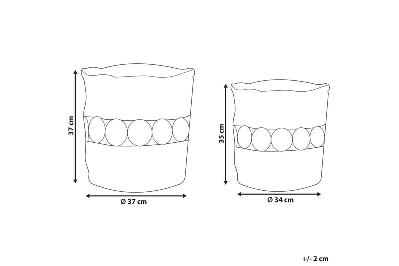 Kurv Alang sett á 2 - Oppbevaring - Oppbevaring til småting - Kurver - Flettet kurv & rottingkurv