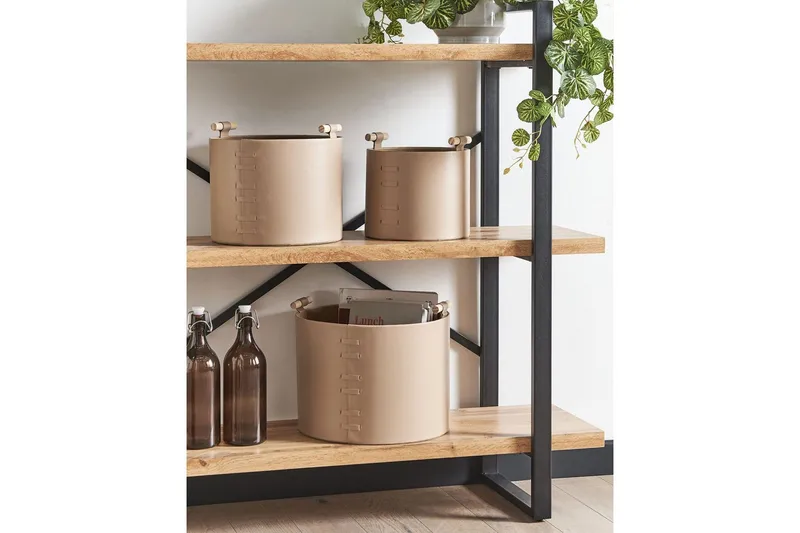 Kurv Aram sett med 3 Beige - Beige - Oppbevaring - Oppbevaring til småting - Kurver - Flettet kurv & rottingkurv