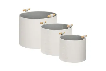 Kurv Aram sett med 3 Hvit