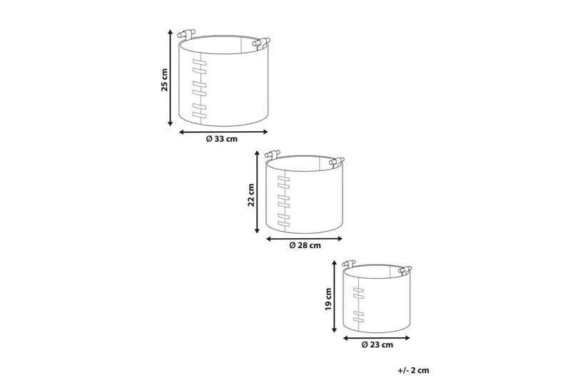 Kurv Aram sett med 3 Svart - Svart - Oppbevaring - Oppbevaring til småting - Kurver - Flettet kurv & rottingkurv