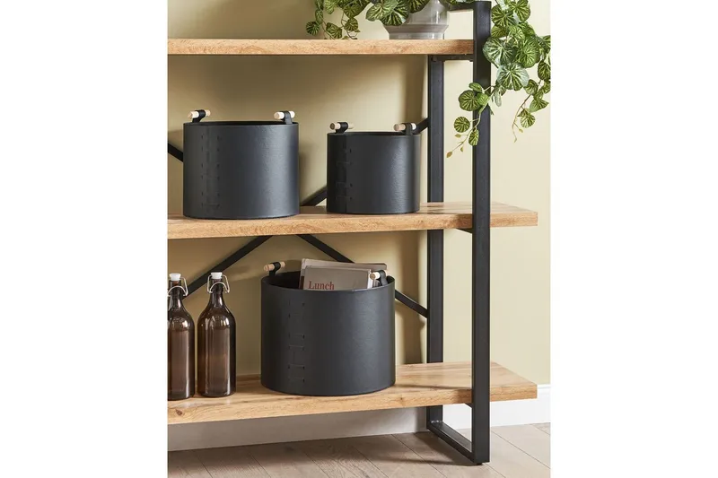 Kurv Aram sett med 3 Svart - Svart - Oppbevaring - Oppbevaring til småting - Kurver - Flettet kurv & rottingkurv