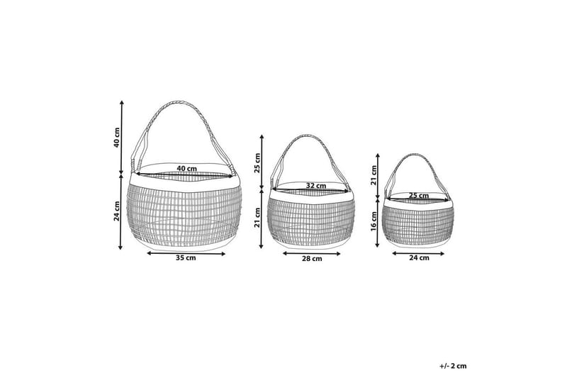 Kurv Arapaima sett med 3 - Oppbevaring - Oppbevaring til småting - Kurver - Flettet kurv & rottingkurv