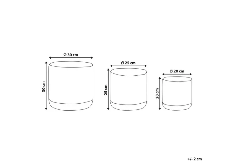 Kurv Basima sett à 3 Beige, grå - Beige, grå - Oppbevaring - Oppbevaring til sm åting - Kurver - Flettet kurv & rottingkurv