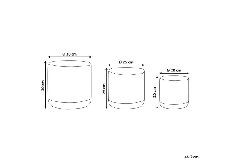 Kurv Basima sett à 3 Beige, svart - Beige, svart - Oppbevaring - Oppbevaring til småting - Kurver - Flettet kurv & rottingkurv