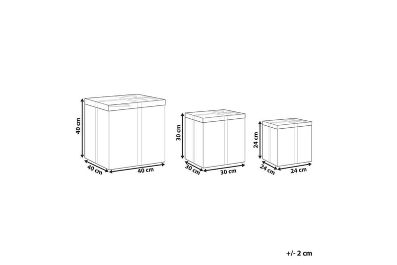 Kurv Cadeau sett à 3 - Oppbevaring - Oppbevaring til småting - Kurver - Flettet kurv & rottingkurv