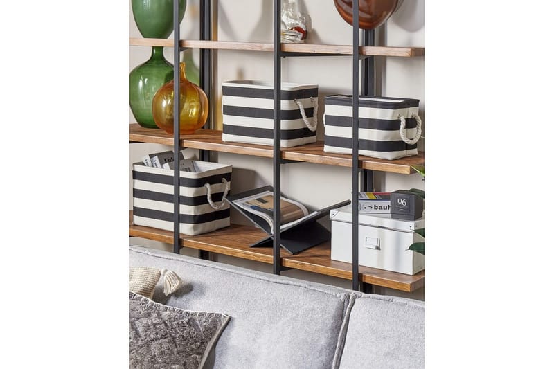 Kurv Darqab sett med 3 Sort, Hvit - Sort, Hvit - Oppbevaring - Oppbevaring til småting - Kurver - Flettet kurv & rottingkurv