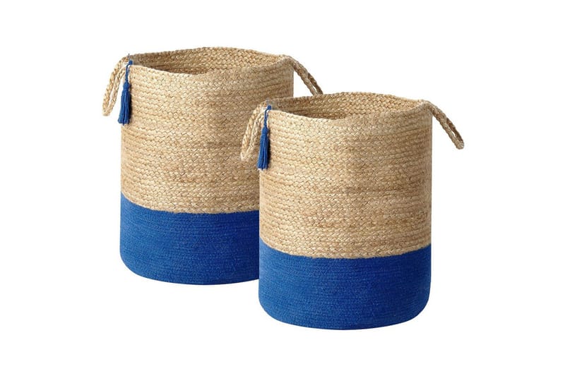 Kurv Gajar sett av 2 Beige, marineblå, Beige, marineblå