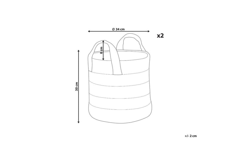 Kurv Gerede sett med 2 - Oppbevaring - Oppbevaring til småting - Kurver - Flettet kurv & rottingkurv