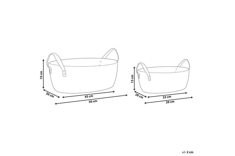 Kurv Gissar sett med 2 - Oppbevaring - Oppbevaring til småting - Kurver - Flettet kurv & rottingkurv