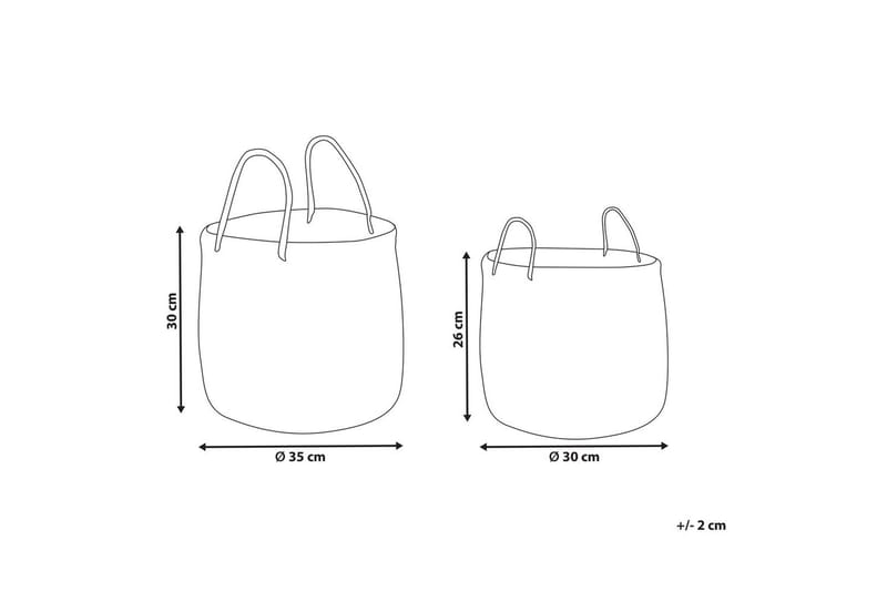 Kurv Halong sett med 2 - Oppbevaring - Oppbevaring til småting - Kurver - Flettet kurv & rottingkurv