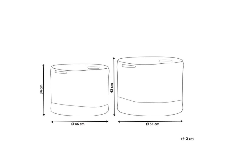 Kurv Kahan sett av 2 - Oppbevaring - Oppbevaring til småting - Kurver - Flettet kurv & rottingkurv