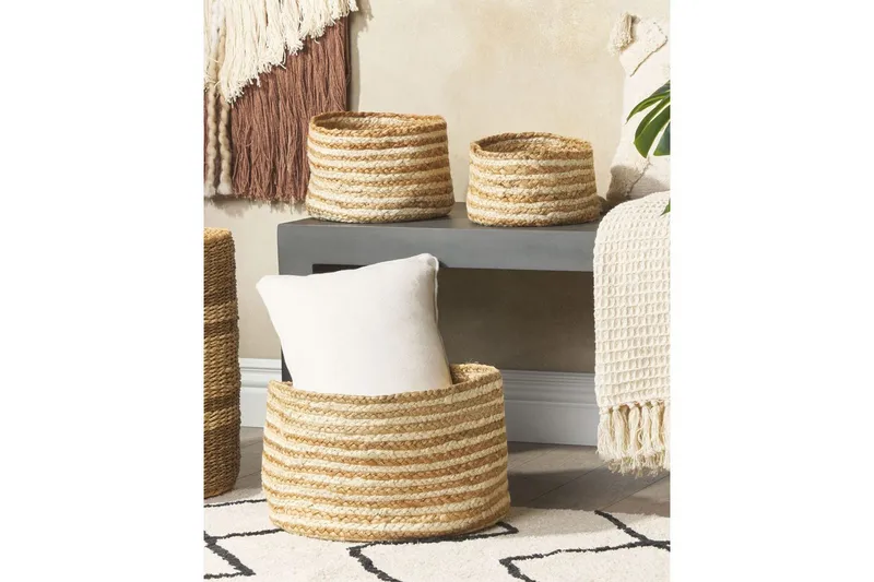 Kurv Kahu sett av 3 - Oppbevaring - Oppbevaring til småting - Kurver - Flettet kurv & rottingkurv