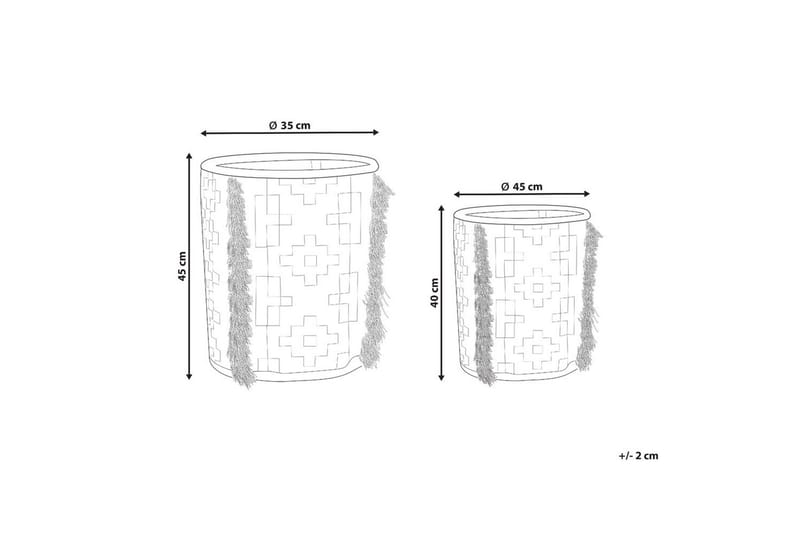 Kurv Kalai sett av 2 - Oppbevaring - Oppbevaring til småting - Kurver - Flettet kurv & rottingkurv