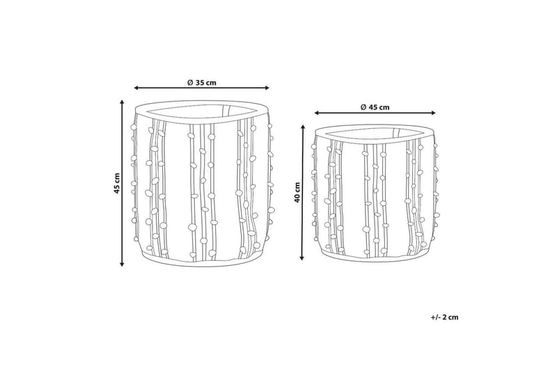 Kurv Khel sett med 2 - Oppbevaring - Oppbevaring til småting - Kurver - Flettet kurv & rottingkurv
