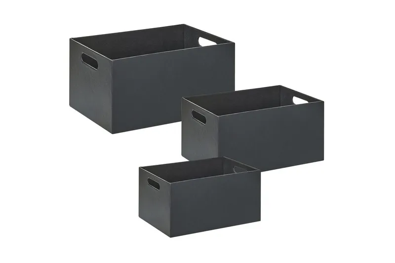 Kurv Larsa sett med 3 Grå - Grå - Oppbevaring - Oppbevaring til småting - Kurver - Trådkurve