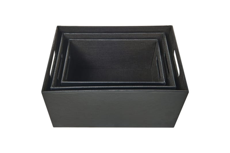 Kurv Larsa sett med 3 Grå - Grå - Oppbevaring - Oppbevaring til småting - Kurver - Flettet kurv & rottingkurv