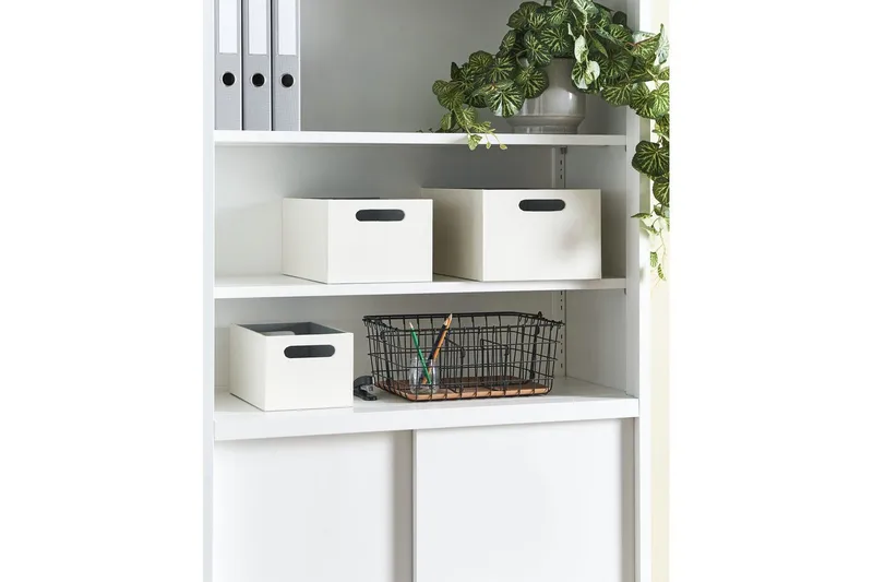 Kurv Larsa sett med 3 Hvit - Hvit - Oppbevaring - Oppbevaring til småting - Kurver - Flettet kurv & rottingkurv