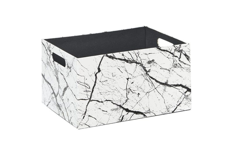 Kurv Larsa sett med 3 Hvit/Svart - Hvit/Svart - Oppbevaring - Oppbevaring til småting - Kurver - Flettet kurv & rottingkurv