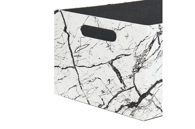 Kurv Larsa sett med 3 Hvit/Svart - Hvit/Svart - Oppbevaring - Oppbevaring til småting - Kurver - Flettet kurv & rottingkurv