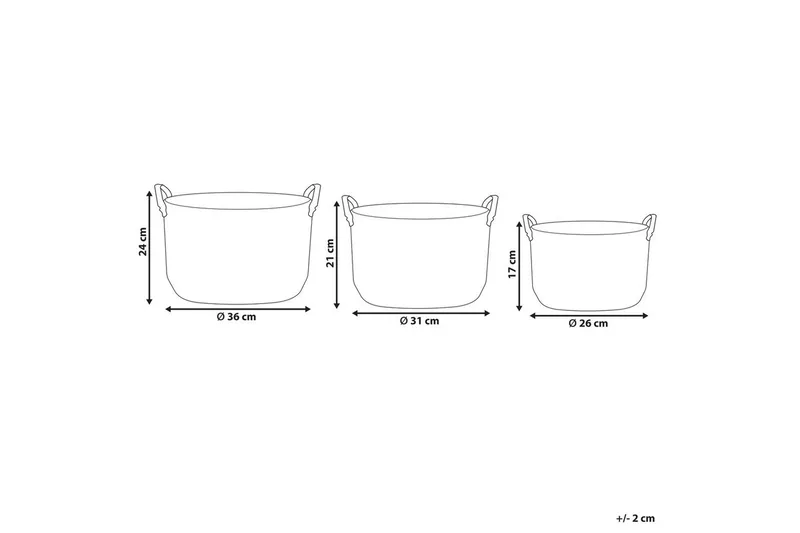 Kurv Sayjar sett med 3 - Oppbevaring - Oppbevaring til småting - Kurver - Flettet kurv & rottingkurv