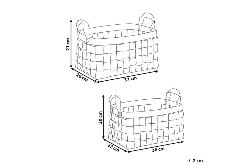 Kurv Sippar sett av 2 Brun - Brun - Oppbevaring - Oppbevaring til småting - Kurver - Flettet kurv & rottingkurv