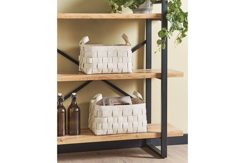 Kurv Sippar sett av 2 Hvit - Hvit - Oppbevaring - Oppbevaring til småting - Kurver - Flettet kurv & rottingkurv