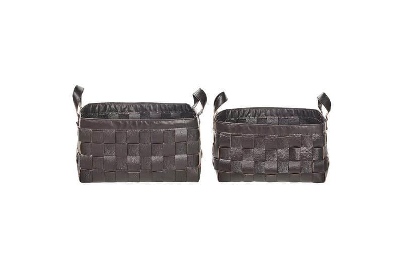 Kurv Sippar sett av 2 Mørk brun - Mørk brun - Oppbevaring - Oppbevaring til småting - Kurver - Flettet kurv & rottingkurv