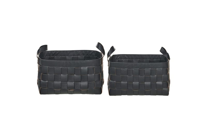 Kurv Sippar sett av 2 Svart - Svart - Oppbevaring - Oppbevaring til småting - Kurver - Flettet kurv & rottingkurv