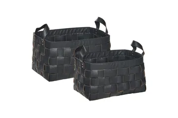 Kurv Sippar sett av 2 Svart