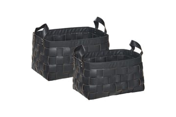 Kurv Sippar sett av 2 Svart