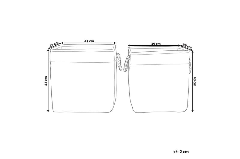 Kurv Tugul sett med 2 - Oppbevaring - Oppbevaring til småting - Kurver - Flettet kurv & rottingkurv