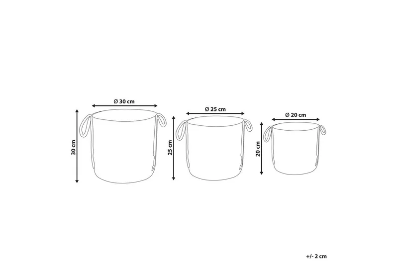 Kurv Wadh sett med 3 - Oppbevaring - Oppbevaring til småting - Kurver - Flettet kurv & rottingkurv