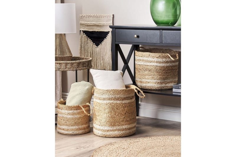 Kurv Zhob sett av 3 - Oppbevaring - Oppbevaring til småting - Kurver - Flettet kurv & rottingkurv