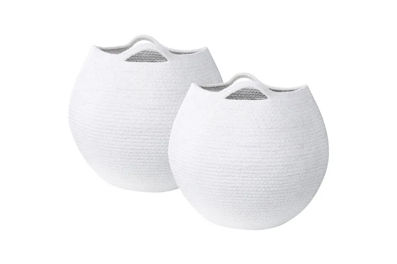 Kurv Panjgur sett av 2 Hvit, Hvit