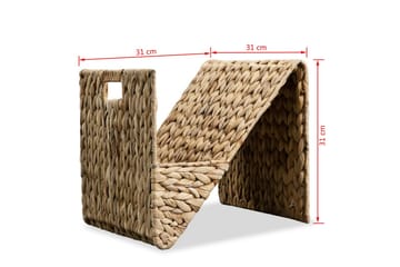 Magasinhylle 31x31x31 cm vannhyacinth - Oppbevaring - Oppbevaring til småting - Kurver - Flettet kurv & rottingkurv