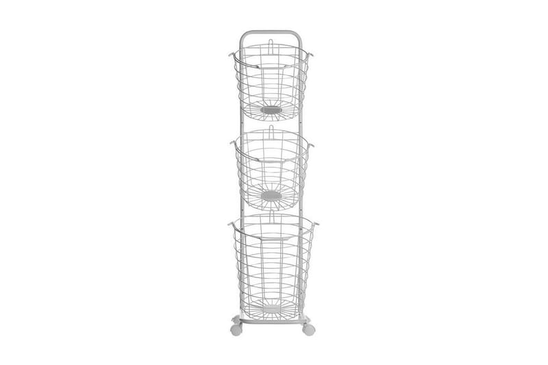Ayapal Metallstativ 37 cm 3 Kurver - Hvit - Oppbevaring - Oppbevaring til småting - Kurver - Trådkurve