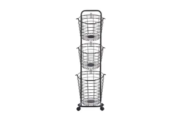 Ayapal Metallstativ 37 cm 3 Kurver - Svart - Oppbevaring - Oppbevaring til småting - Kurver - Trådkurve