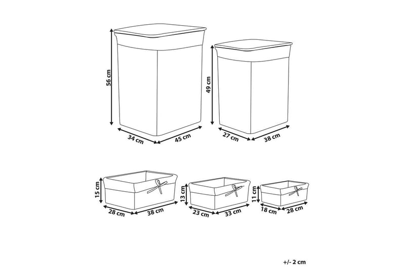 Vaskekurver Ella Hvit - Hvit - Oppbevaring - Oppbevaring til småting - Kurver - Flettet kurv & rottingkurv