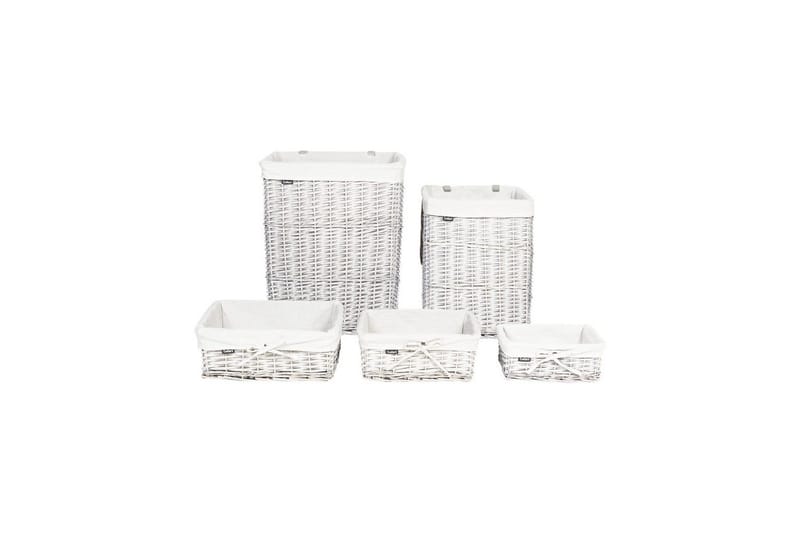 Vaskekurver Ella Hvit - Hvit - Oppbevaring - Oppbevaring til småting - Kurver - Flettet kurv & rottingkurv