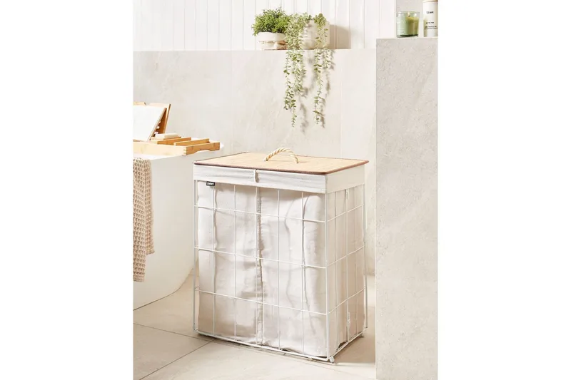 Vaskekurver Mirissa Hvit/lyst tre - Hvit/lyst tre - Hus & oppussing - Kjøkken & bad - Baderom - Baderomstilbehør