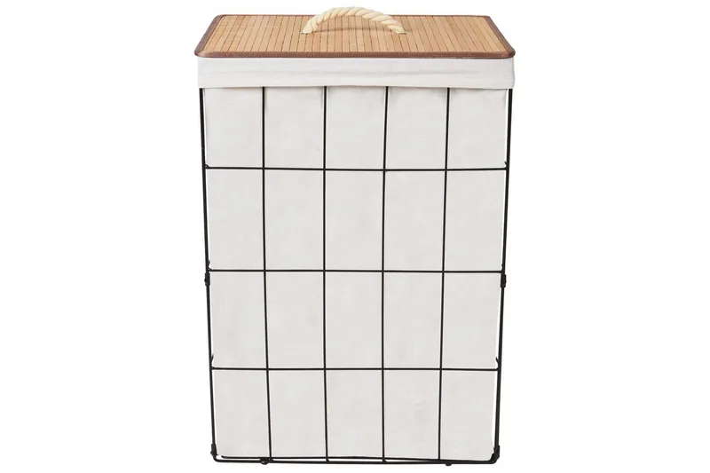 Vaskekurver Mirissa Svart/hvit/lyst tre - Svart/hvit/lyst tre - Hus & oppussing - Kjøkken & bad - Baderom - Baderomstilbehør