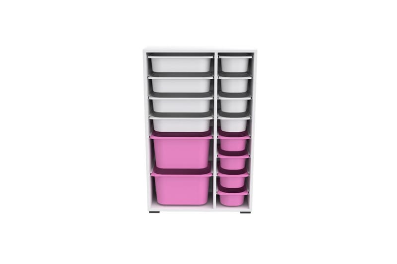 Masashige Oppbevaringsbokser 69,5 cm - Hvit/Rosa - Oppbevaring - Oppbevaring til småting - Oppbevaringsbokser