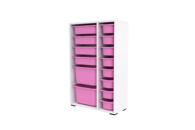 Masashige Oppbevaringsbokser 69,5 cm - Hvit/Rosa - Oppbevaring - Oppbevaring til småting - Oppbevaringsbokser