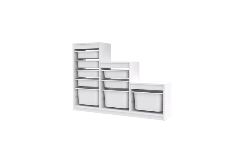 Mobin Oppbevaringsbokser 132 cm - Hvit - Oppbevaring - Oppbevaring til småting - Oppbevaringsbokser