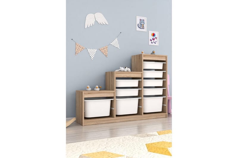 Mobin Oppbevaringsbokser 132 cm - Hvit - Oppbevaring - Oppbevaring til småting - Oppbevaringsbokser