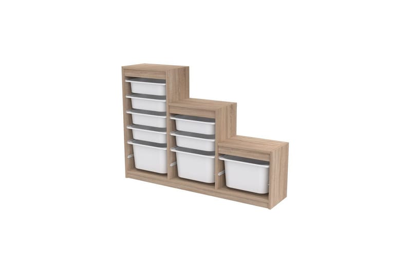 Mobin Oppbevaringsbokser 132 cm - Hvit - Oppbevaring - Oppbevaring til småting - Oppbevaringsbokser