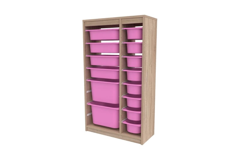 Montana Oppbevaringsbokser 69 cm - Natur/Rosa - Oppbevaring - Oppbevaring til småting - Oppbevaringsbokser