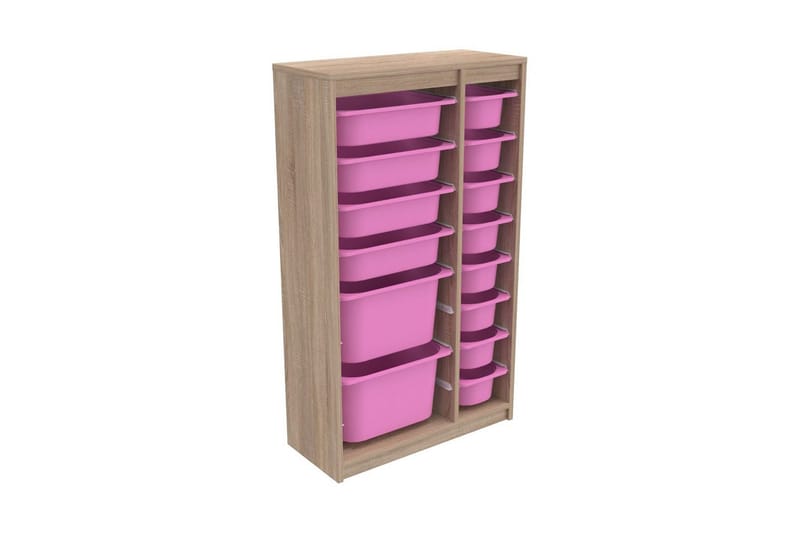 Montana Oppbevaringsbokser 69 cm - Natur/Rosa - Oppbevaring - Oppbevaring til småting - Oppbevaringsbokser