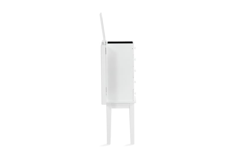 Rogue Smykkeskap 34x26x91 cm - Hvit - Oppbevaring - Oppbevaring til småting - Oppbevaring smykker - Smykkestativ & smykkeskrin